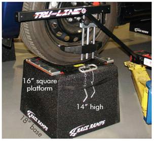 Wheel Stand with Wheel - alignment scale turntable